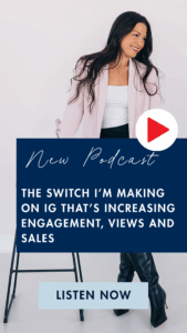 The switch I’m making on IG that’s increasing engagement, views and sales
